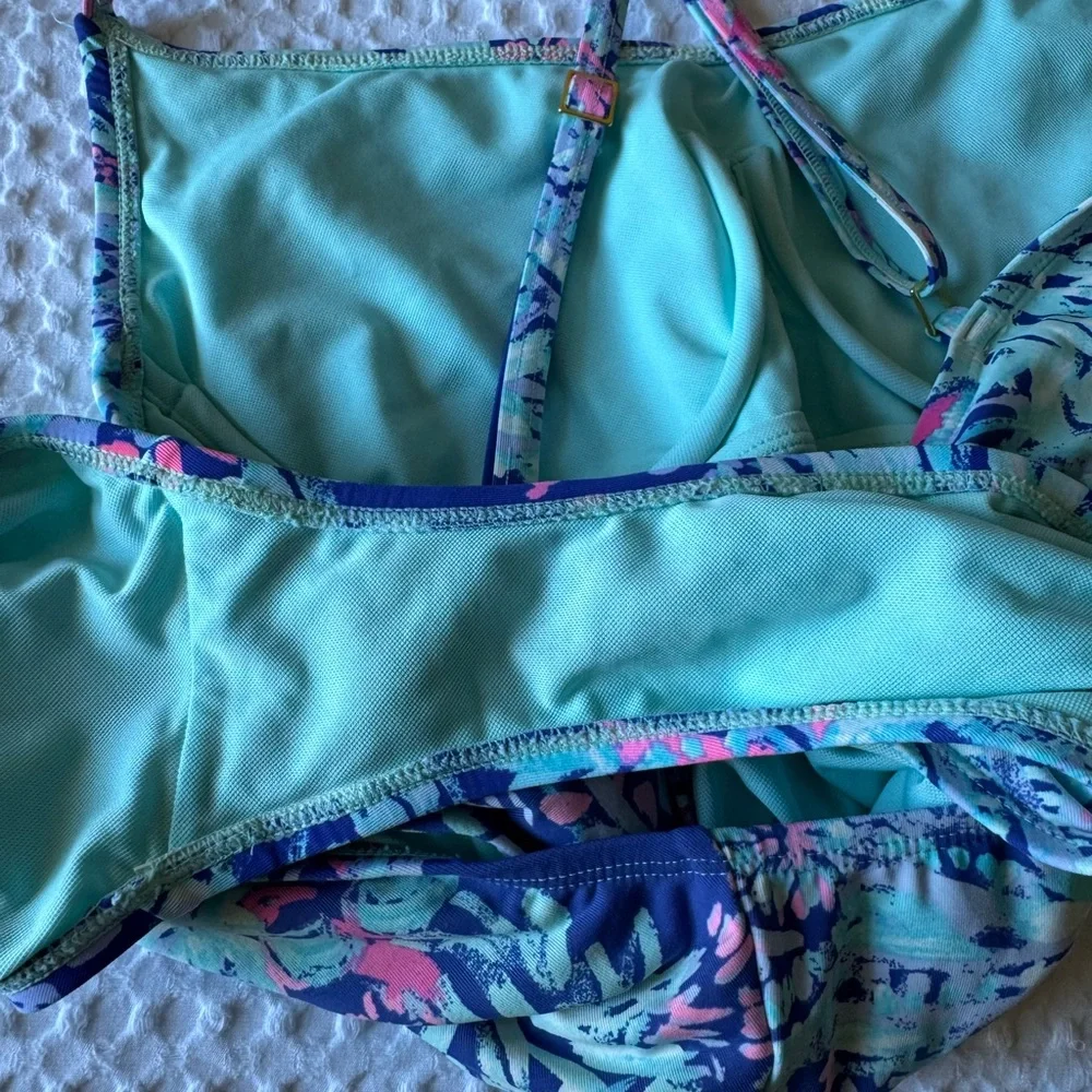 Lilly Pulitzer Navy and Green Kids One Piece - Picture 5 of 12